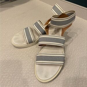 & Other Stories Elastic Band Strappy Sandals White Size 38 US 7.5